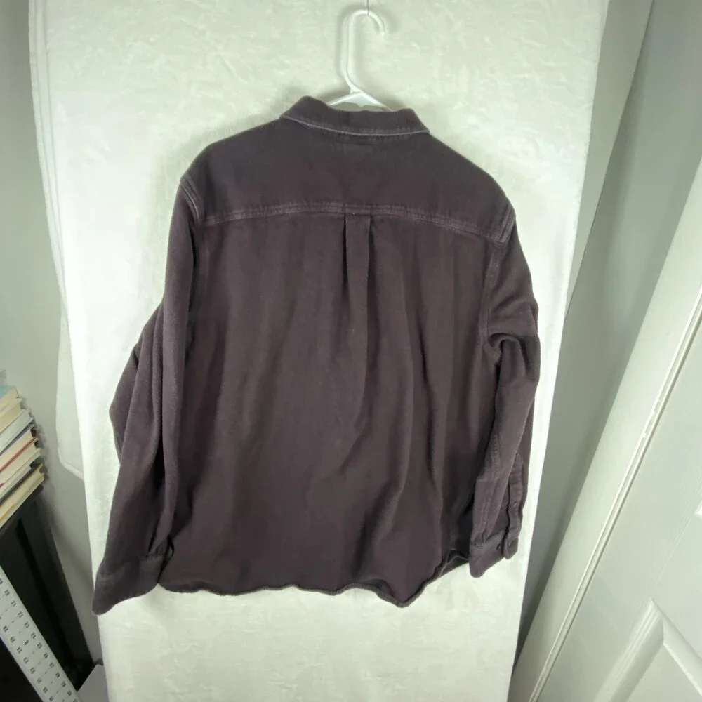 The North Face Arroyo Flannel Mens XL Purple Cotton Canvas Shirt Casual Warm